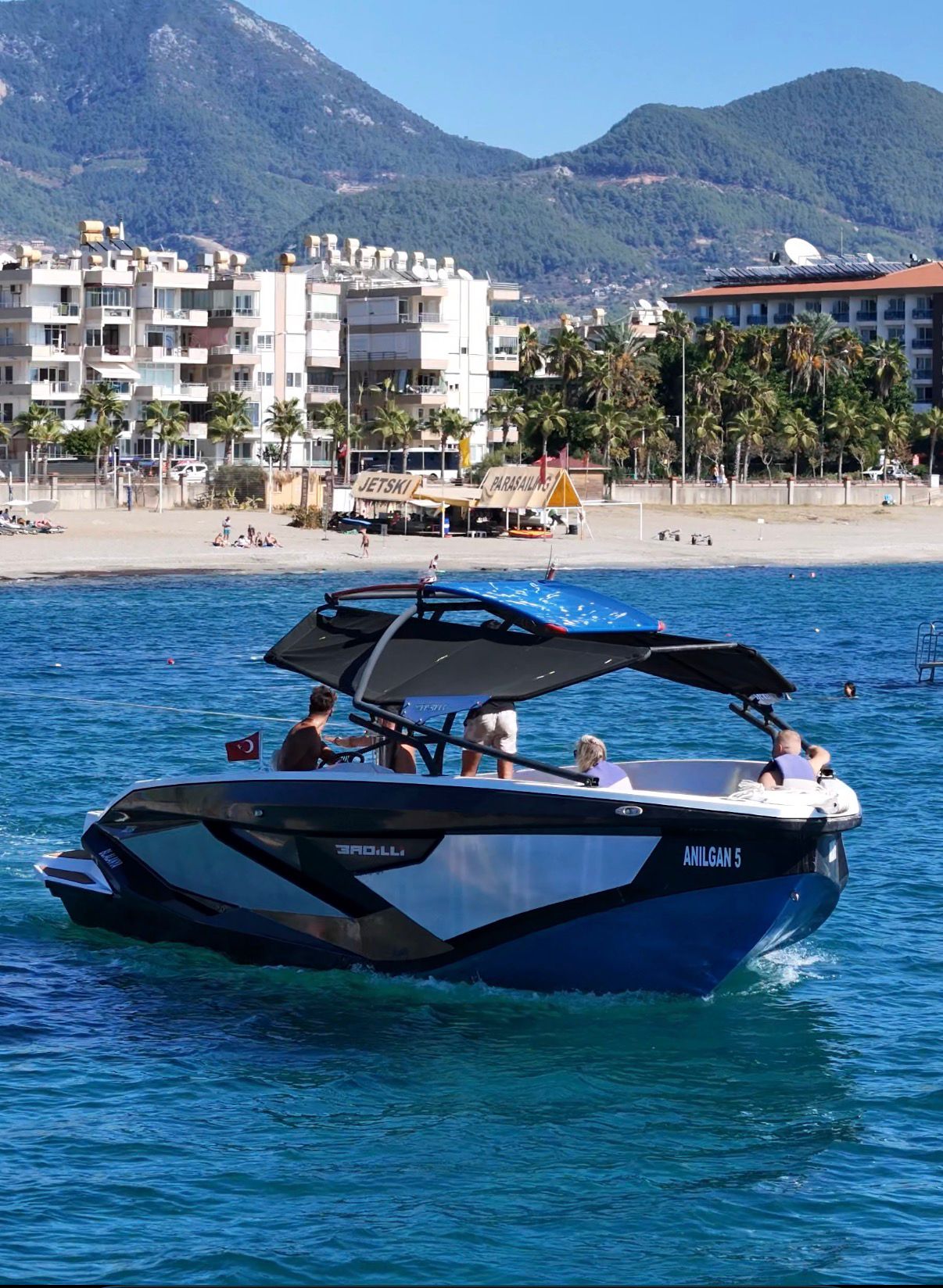 Speed boat near the Alanya beach